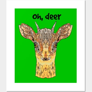 Funny Oh Deer Posters and Art